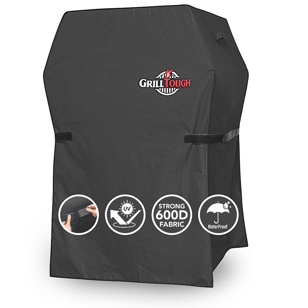 GrillTough funda frontal para parrilla 30 pulgadas protegiendo contra lluvia y sol