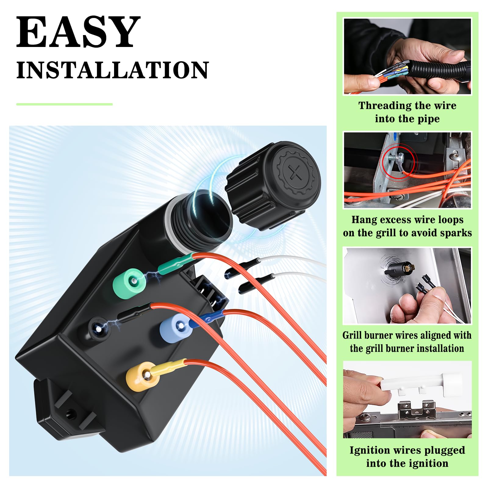 GRISUN cableado colorido y conectores ordenados para instalación rápida