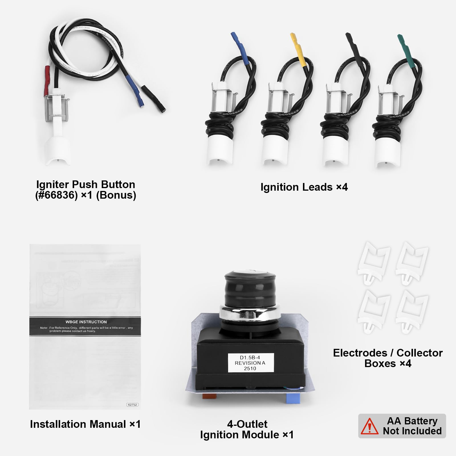 GRISUN electrodo y punta metálica ajustable para mejor chispa