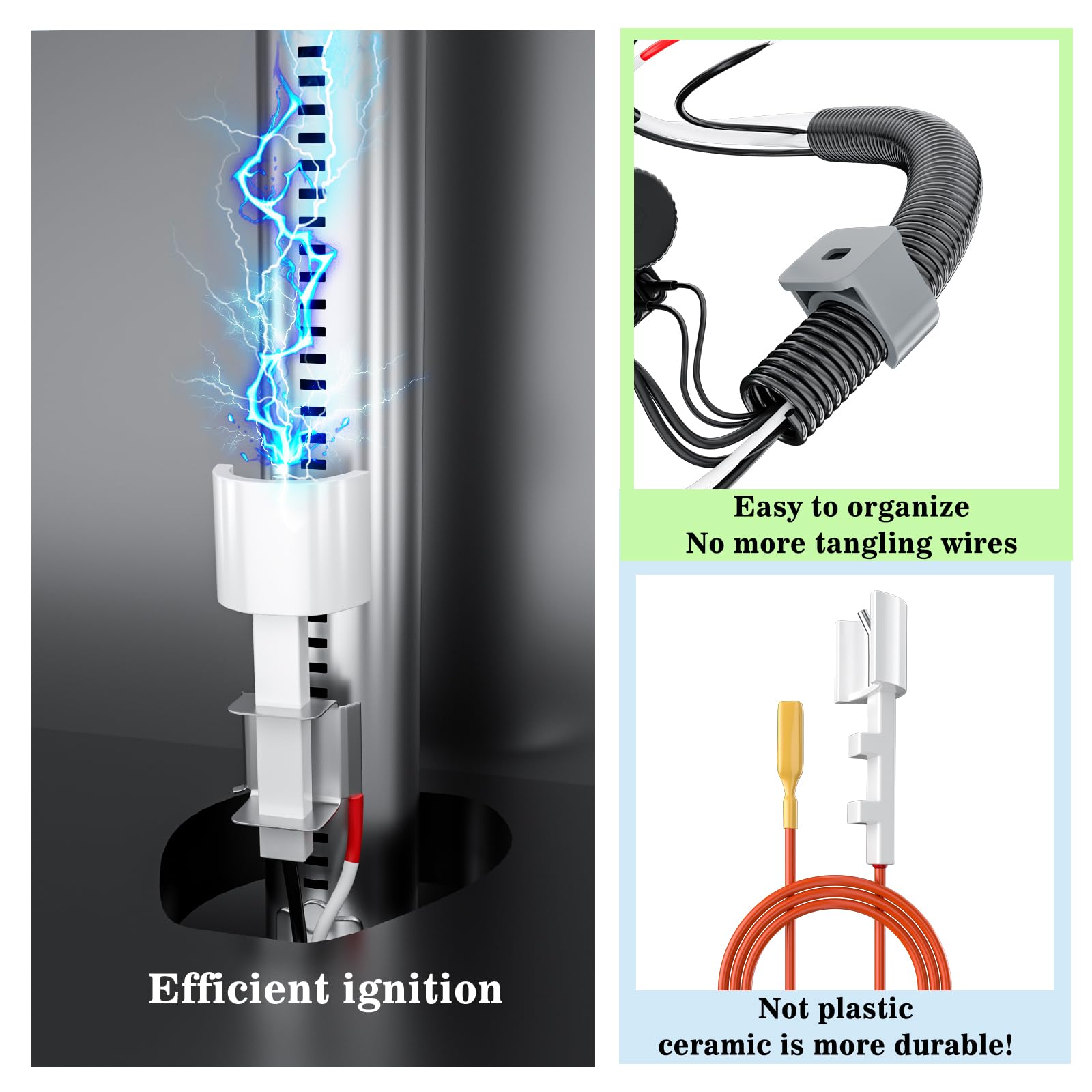 GRISUN electrodos, tornillos y abrazadera para montaje rápido y seguro