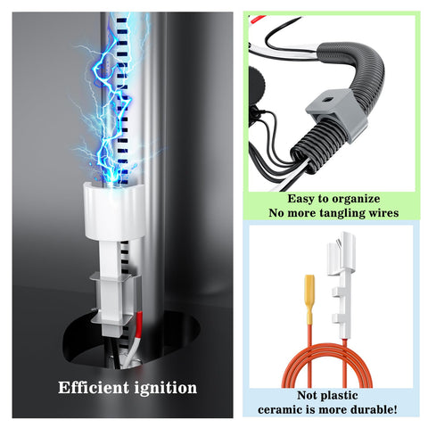 GRISUN electrodos, tornillos y abrazadera para montaje rápido y seguro