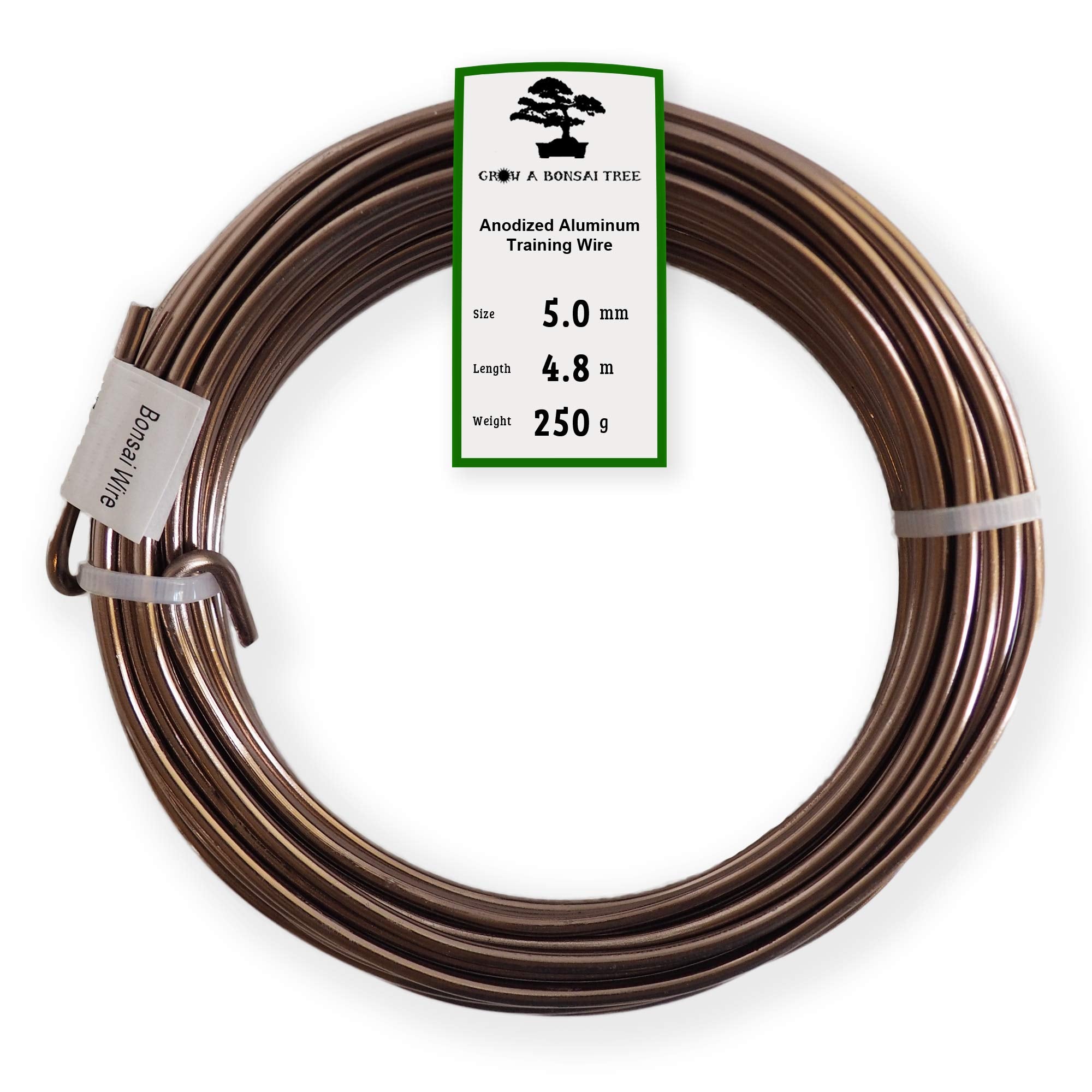 Grow A Bonsai Tree rollo frontal marrón mostrando longitud y color integrado
