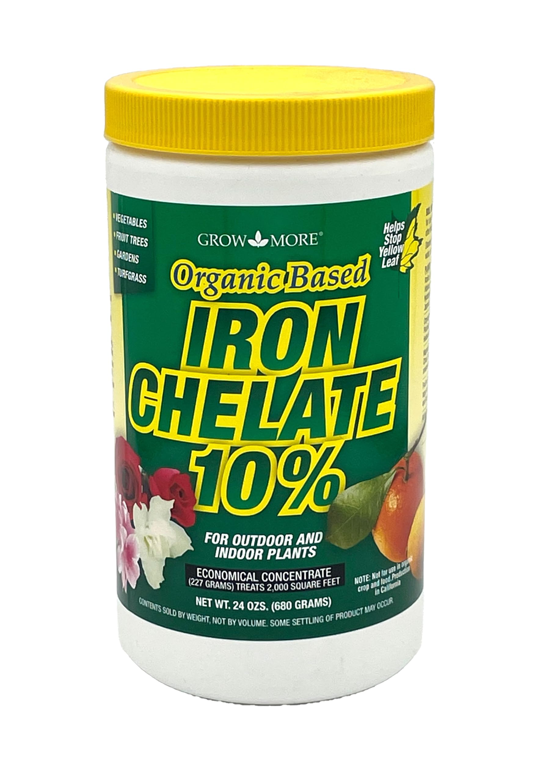 Grow More envase frontal 24 oz mostrando etiqueta y concentración, aporta tratamiento concentrado