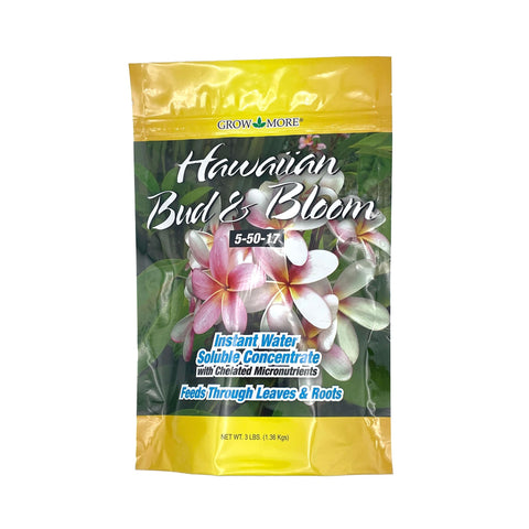 Grow More paquete frontal 3 lb mostrando diseño y beneficio de floración