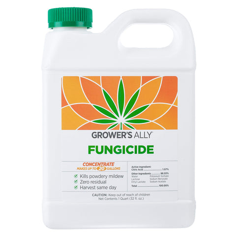 Grower's Ally envase frontal mostrando el concentrado y rendimiento