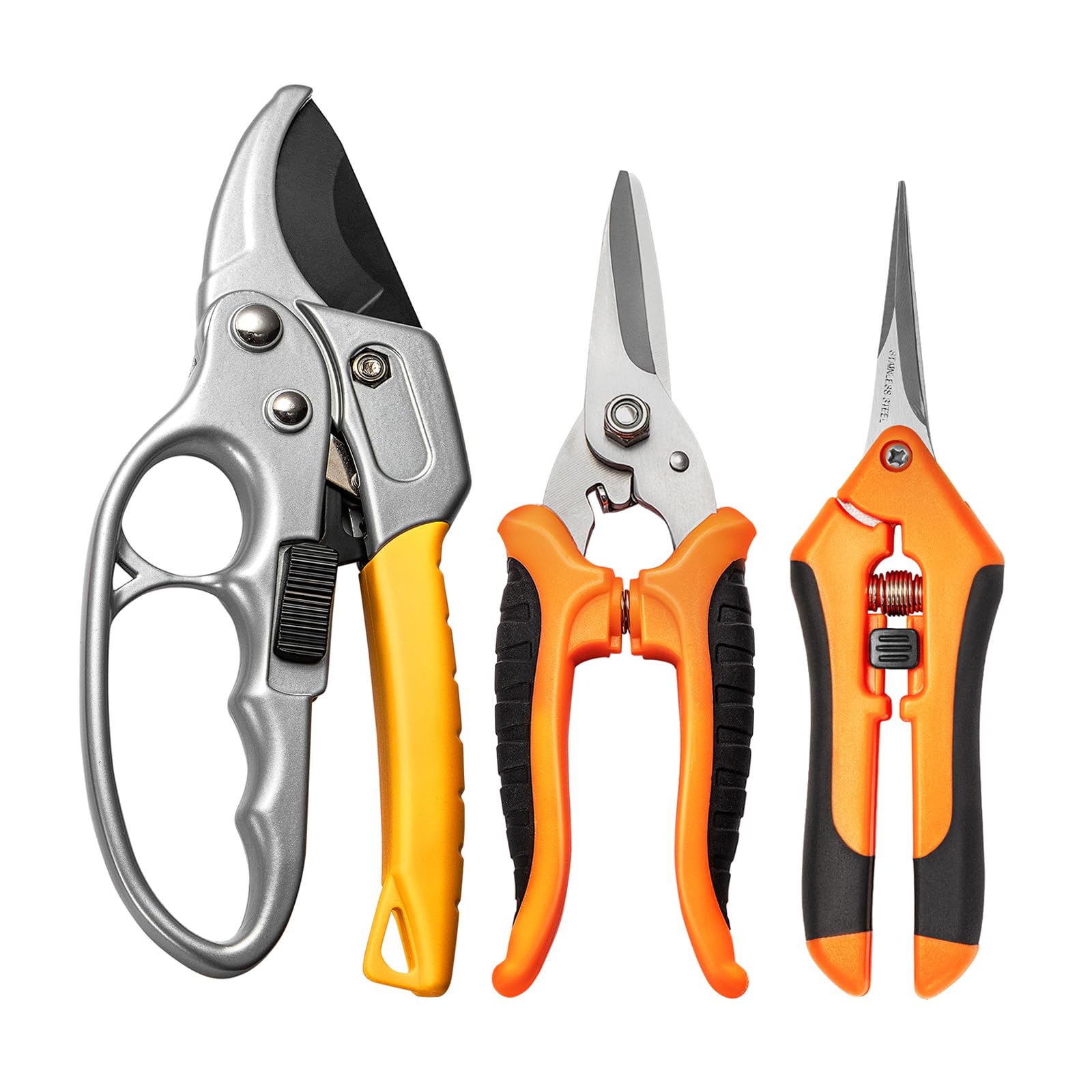 GROWNEER kit frente del paquete mostrando las tres tijeras, durabilidad