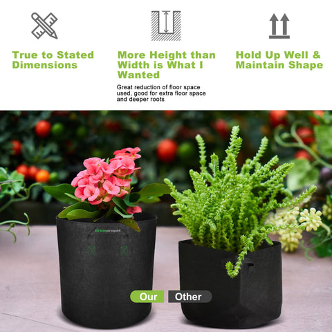 Growpropel asas reforzadas doble costura para transporte seguro