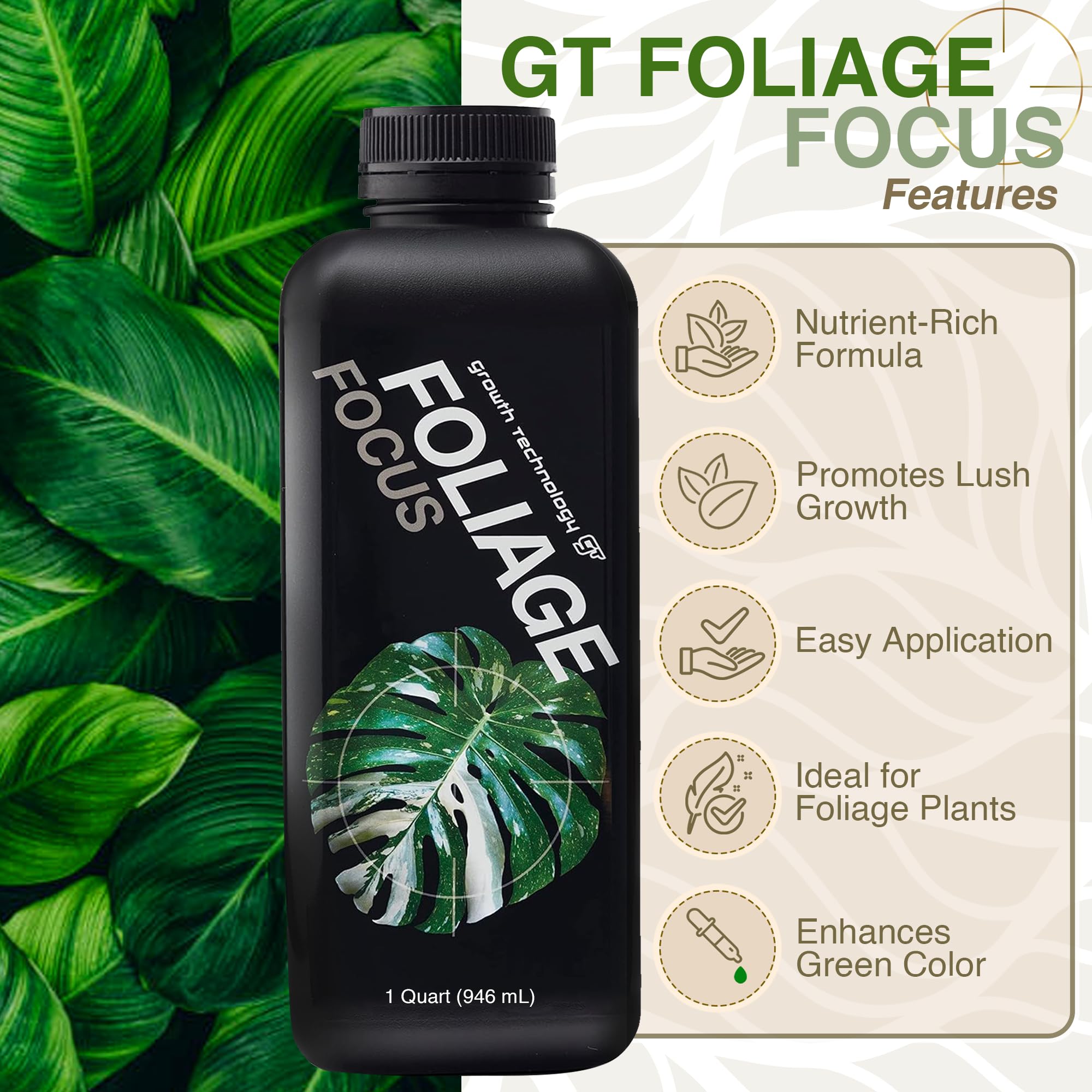 Growth Technology GT detalle de la etiqueta con instrucciones y lista de minerales
