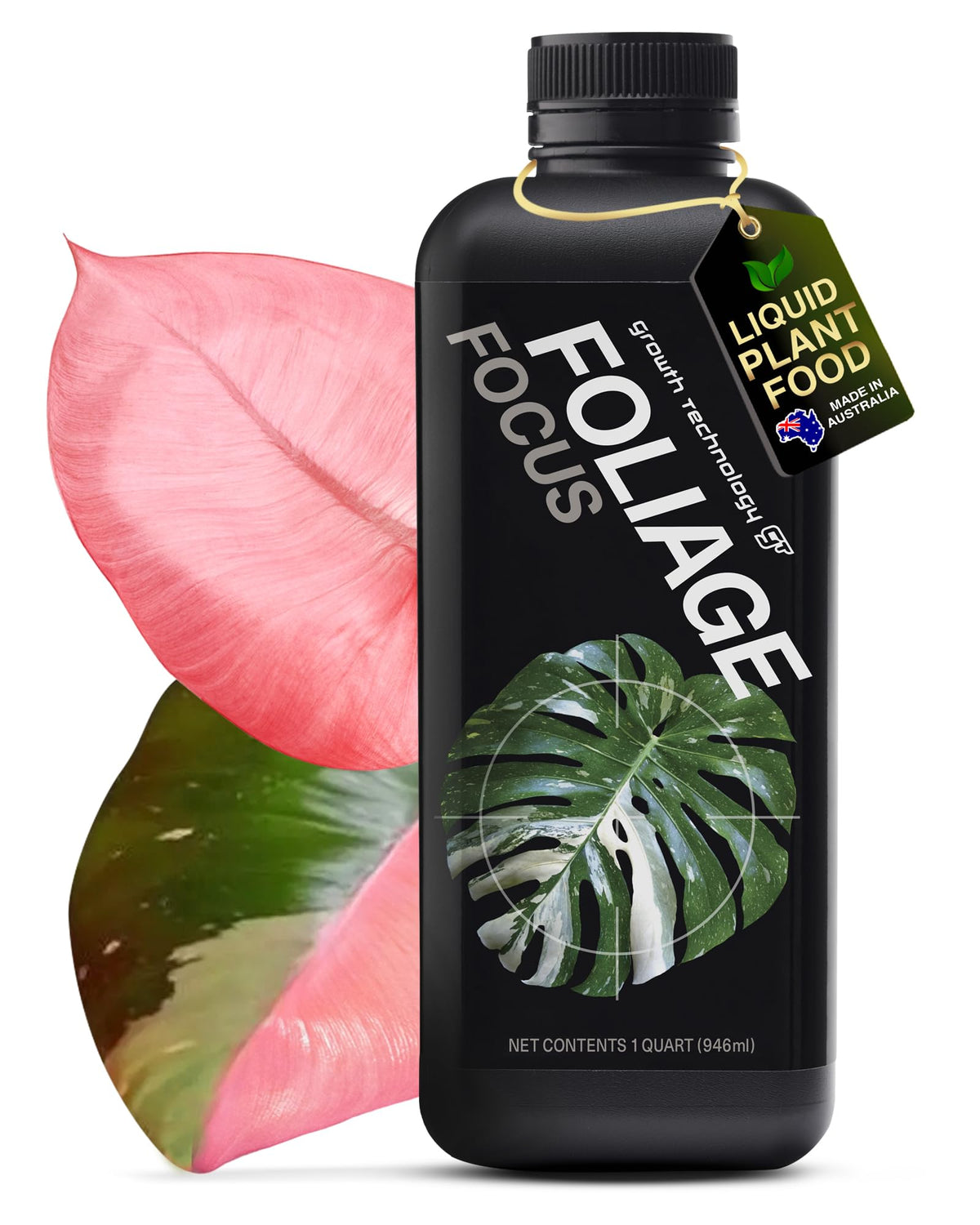 Growth Technology GT frente del envase mostrando etiqueta clara y volumen 946 mL