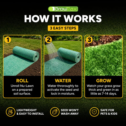 GROWTRAX rollo mostrado en manos para apreciar tamaño y ligereza