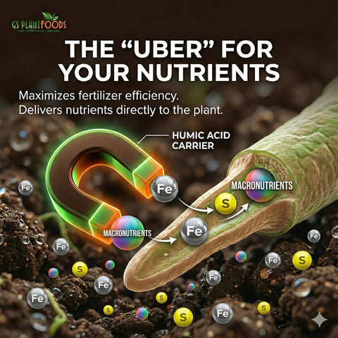 GS Plant Foods comparación de tamaño 32 oz ideal para jardineros