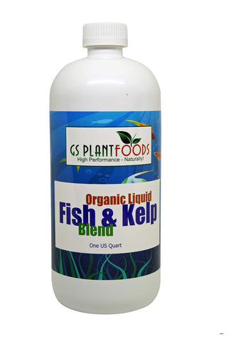 GS Plant Foods etiqueta frontal mostrando ingredientes marinos y uso en huertos