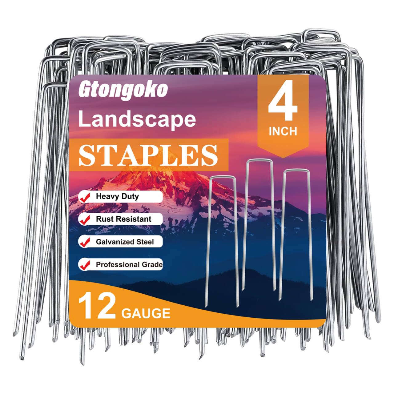Gtongoko paquete frontal de 120 grapas mostrando cantidad y acabado útil