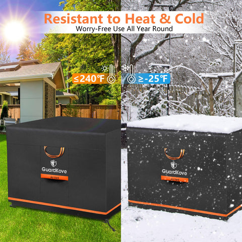 GuardKove en patio moderno, funda elegante y resistente al clima