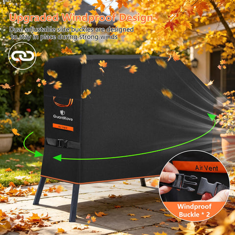 GuardKove funda colocada sobre plancha Blackstone con hood y stand
