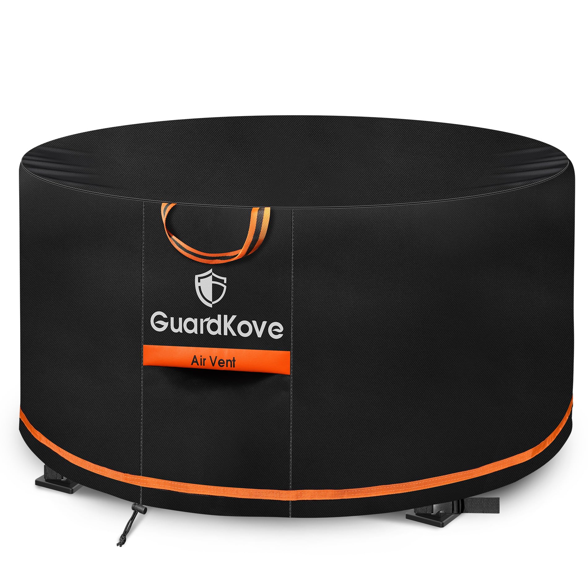 GuardKove funda frontal vista completa protegiendo fogón y evitando óxido