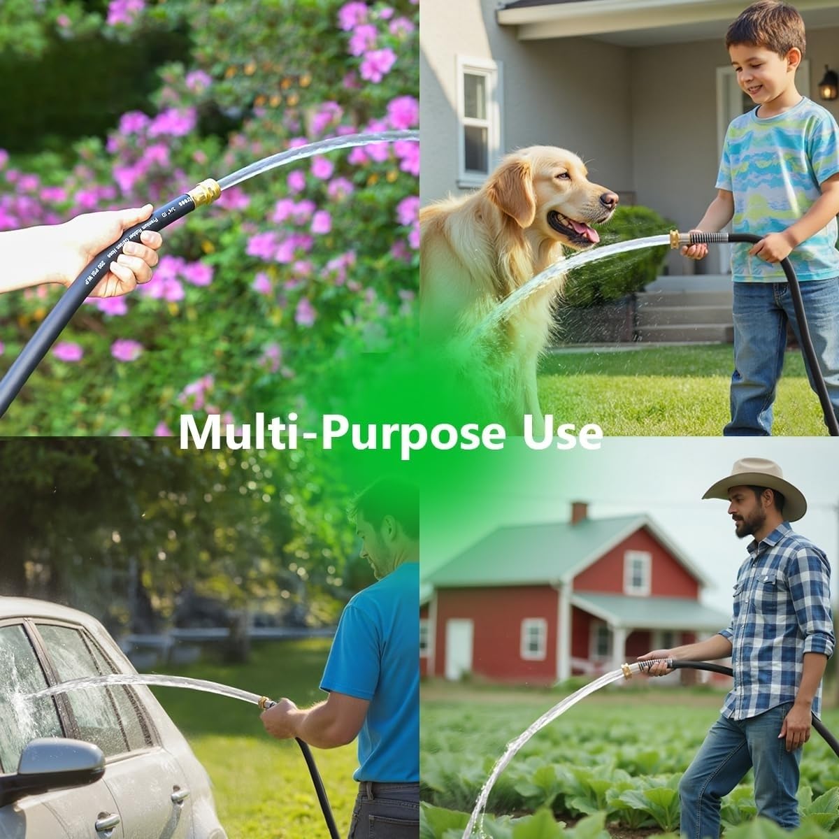 Guitrees manguera conectada en jardín riego eficiente y sin nudos