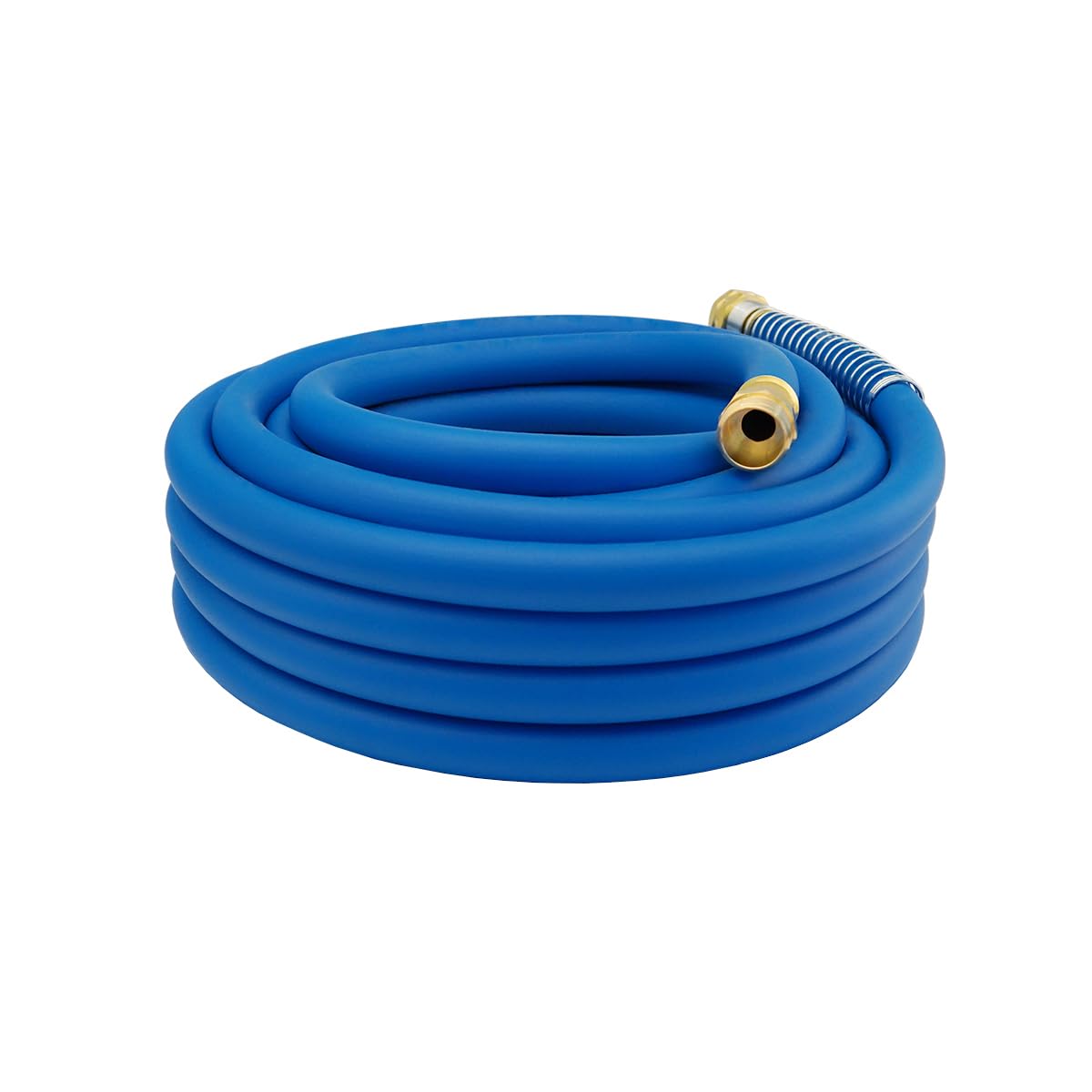 Guitrees manguera frontal 25FT mostrando longitud y color azul, robustez visible