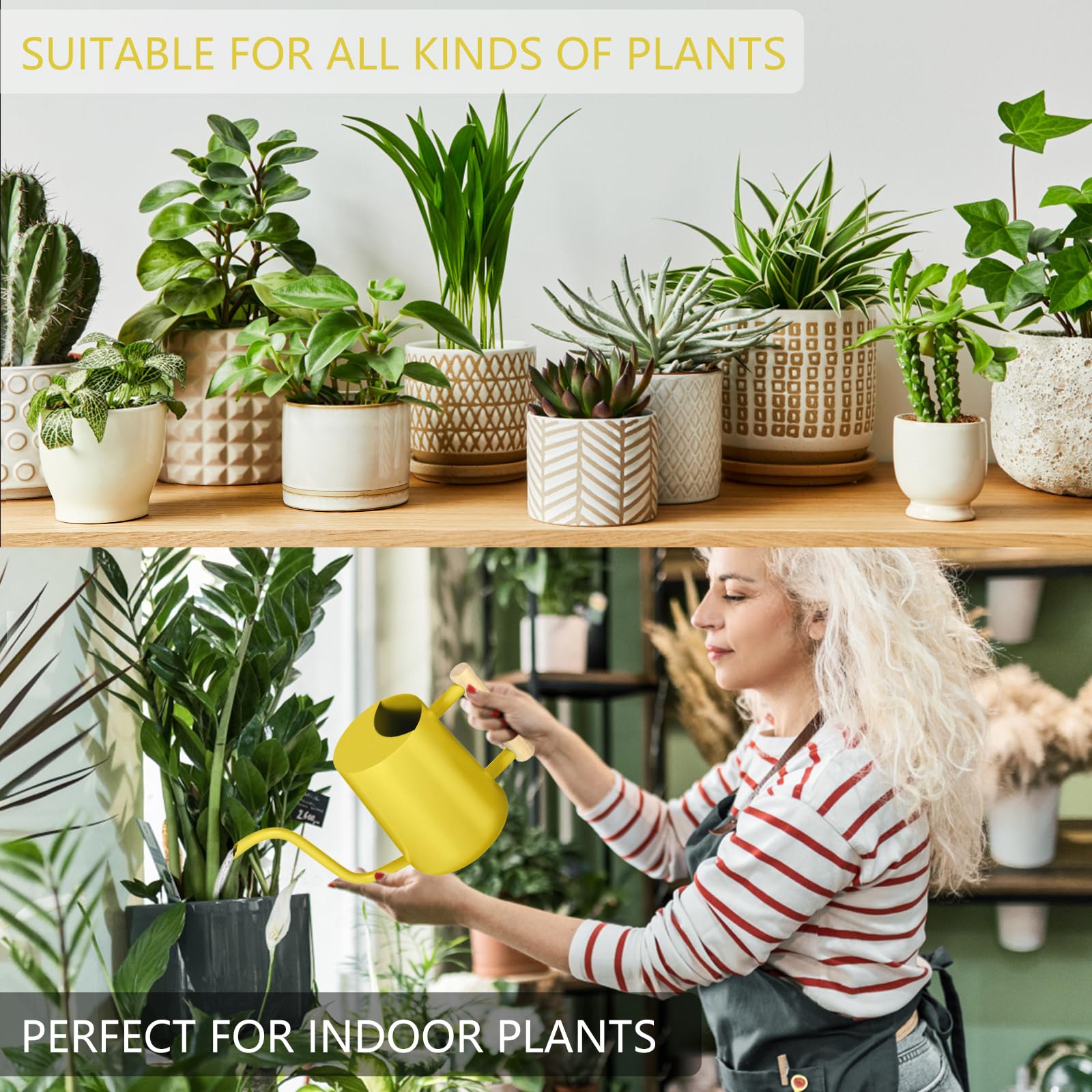 GUKJOB comparación de escala con planta para visualizar tamaño y capacidad