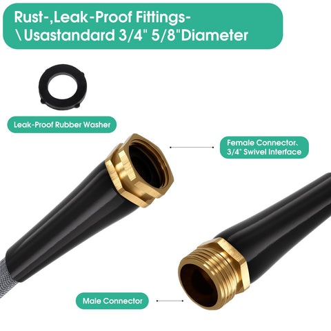 GUKOK Garden conector de latón macizo, durabilidad y anti-fugas