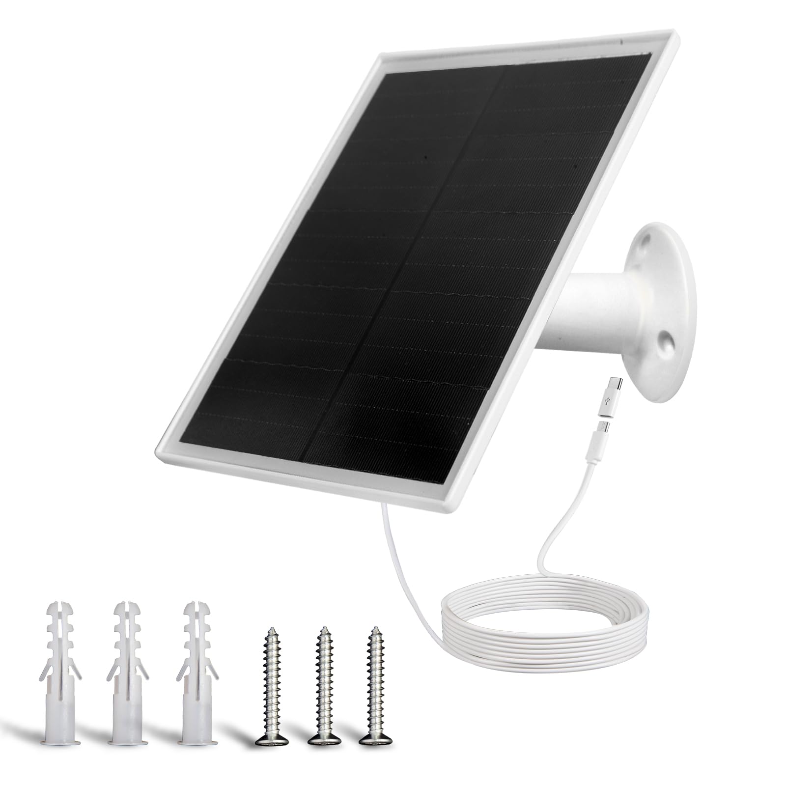 gulisot panel frontal mostrando la placa solar, energía continua para cámaras