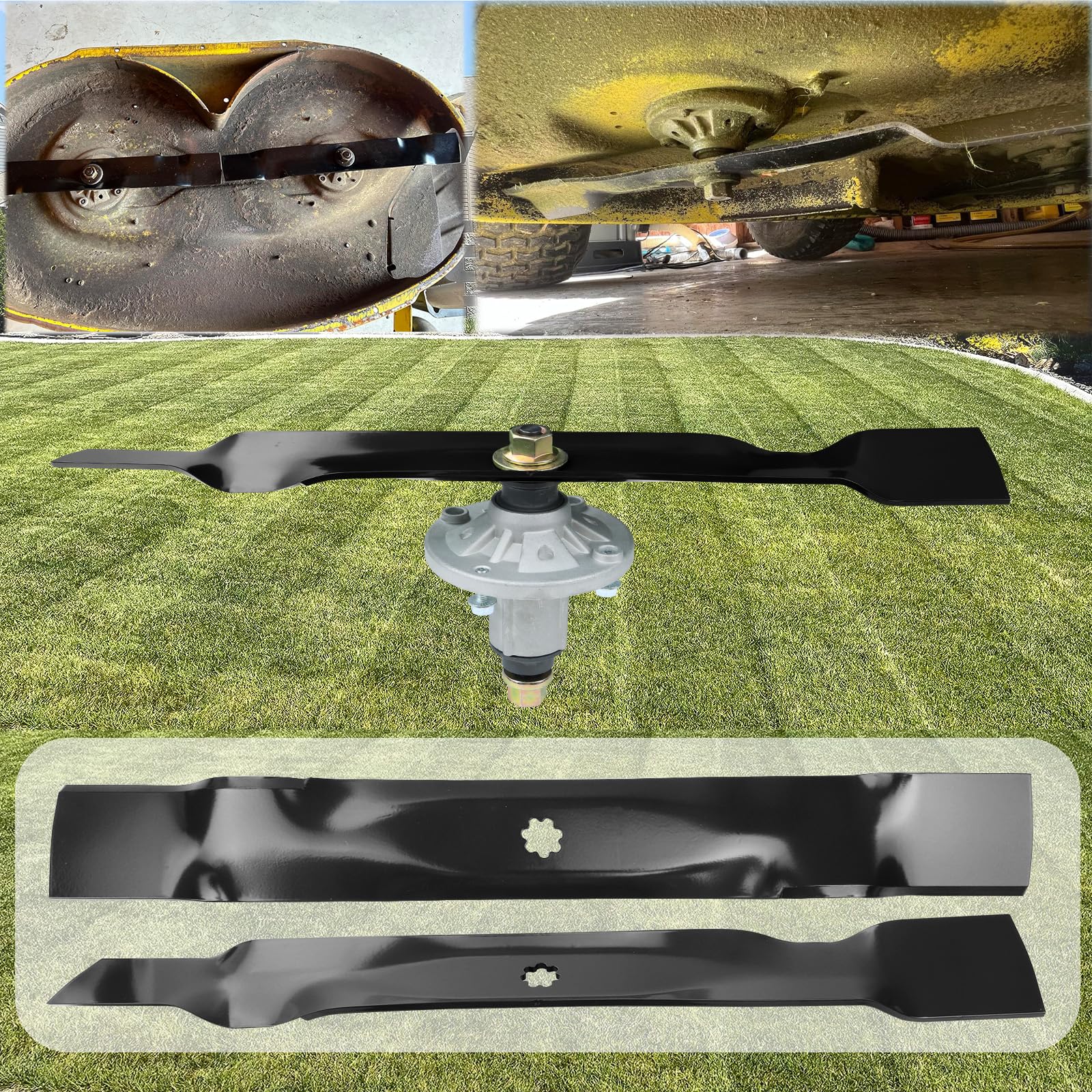 GUSUHAWK pack de 2 cuchillas listo para instalación rápida