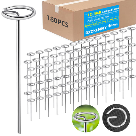 GXZKLMMY estacas 12 pulgadas frontal mostrando embalaje y cantidad