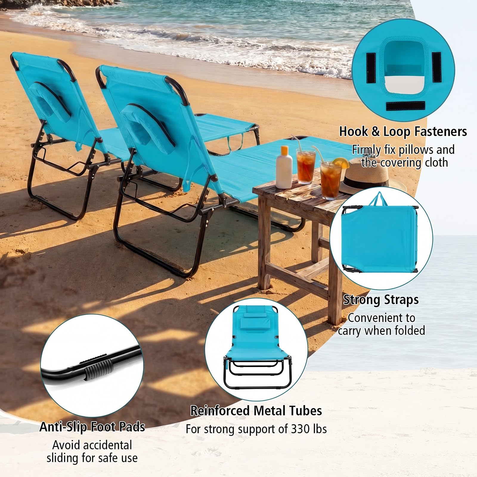 GYMAX almohada desmontable lavable para higiene y confort