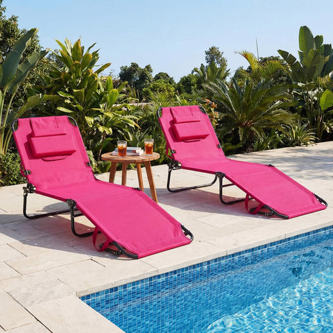 GYMAX puesta junto a piscina y jardín para relax al aire libre