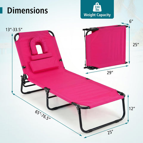GYMAX silla plegada compacta con correa para transporte fácil