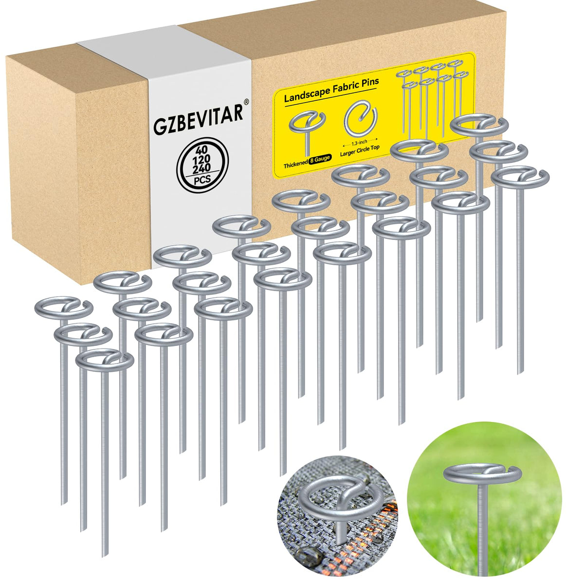 GZBEVITAR empaque frontal mostrando clavijas resistentes y utilidad profesional