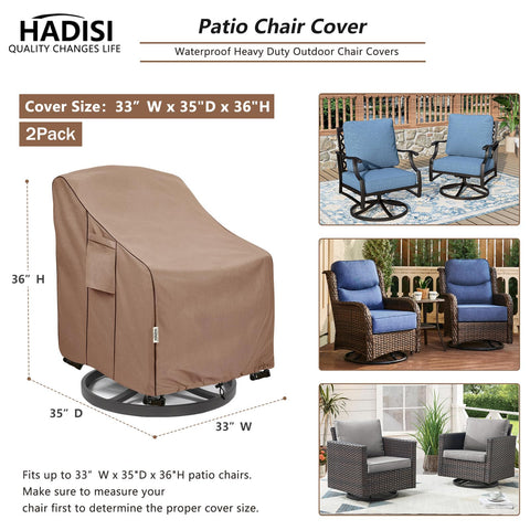 Hadisi funda puesta en sillón giratorio demostrando ajuste y protección