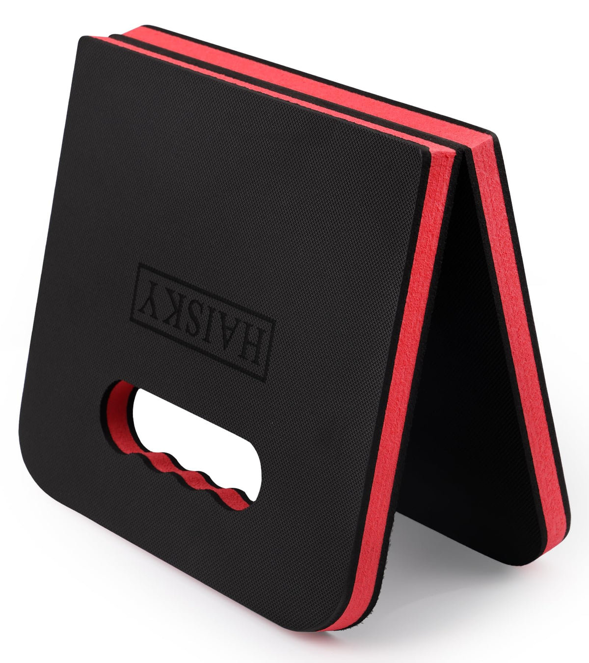 HAISKY colchoneta frontal mostrando color rojo y forma plegable para transporte