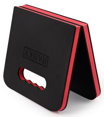 HAISKY colchoneta frontal mostrando color rojo y forma plegable para transporte