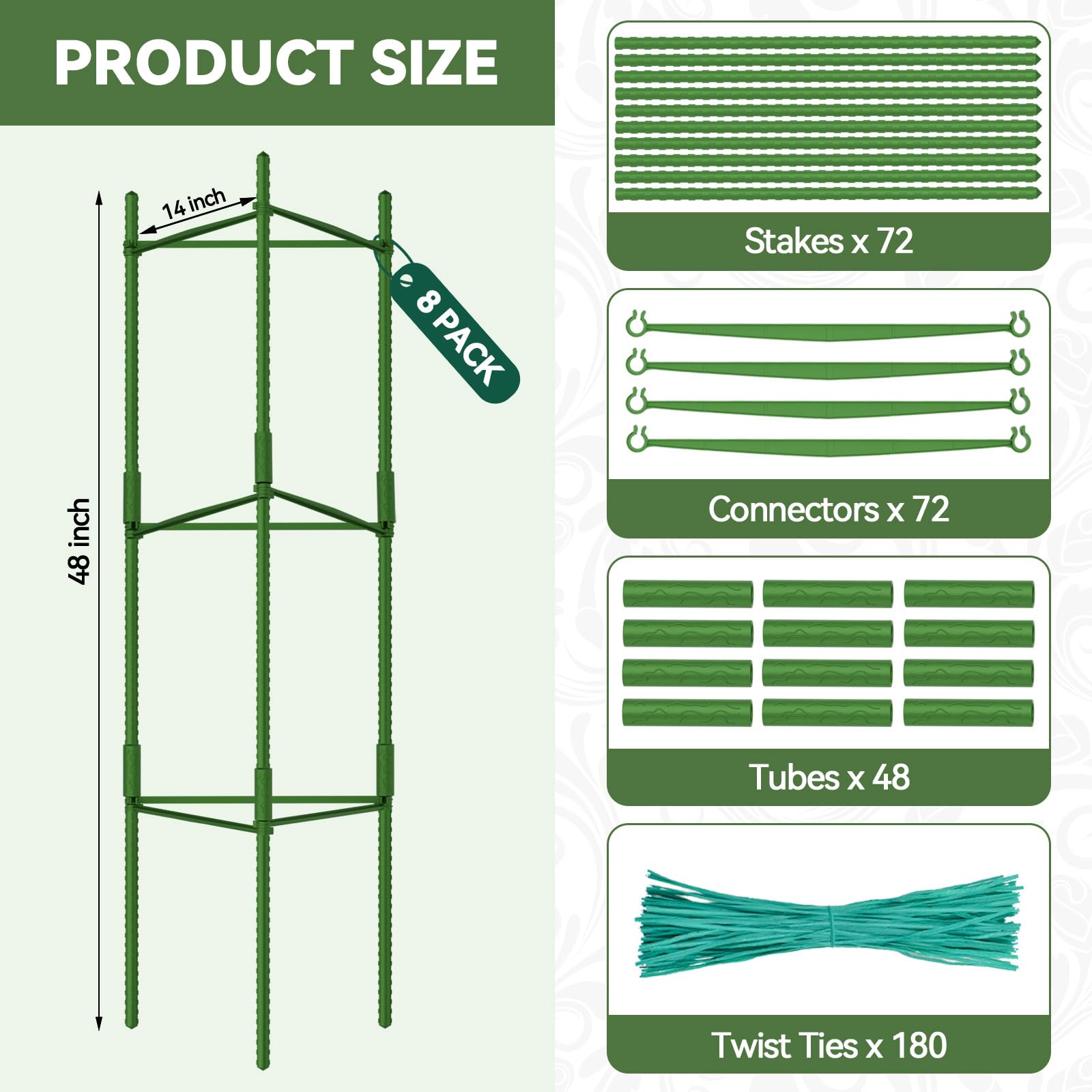 Halatool jaula instalada sosteniendo tomates, mejora aireación y soporte