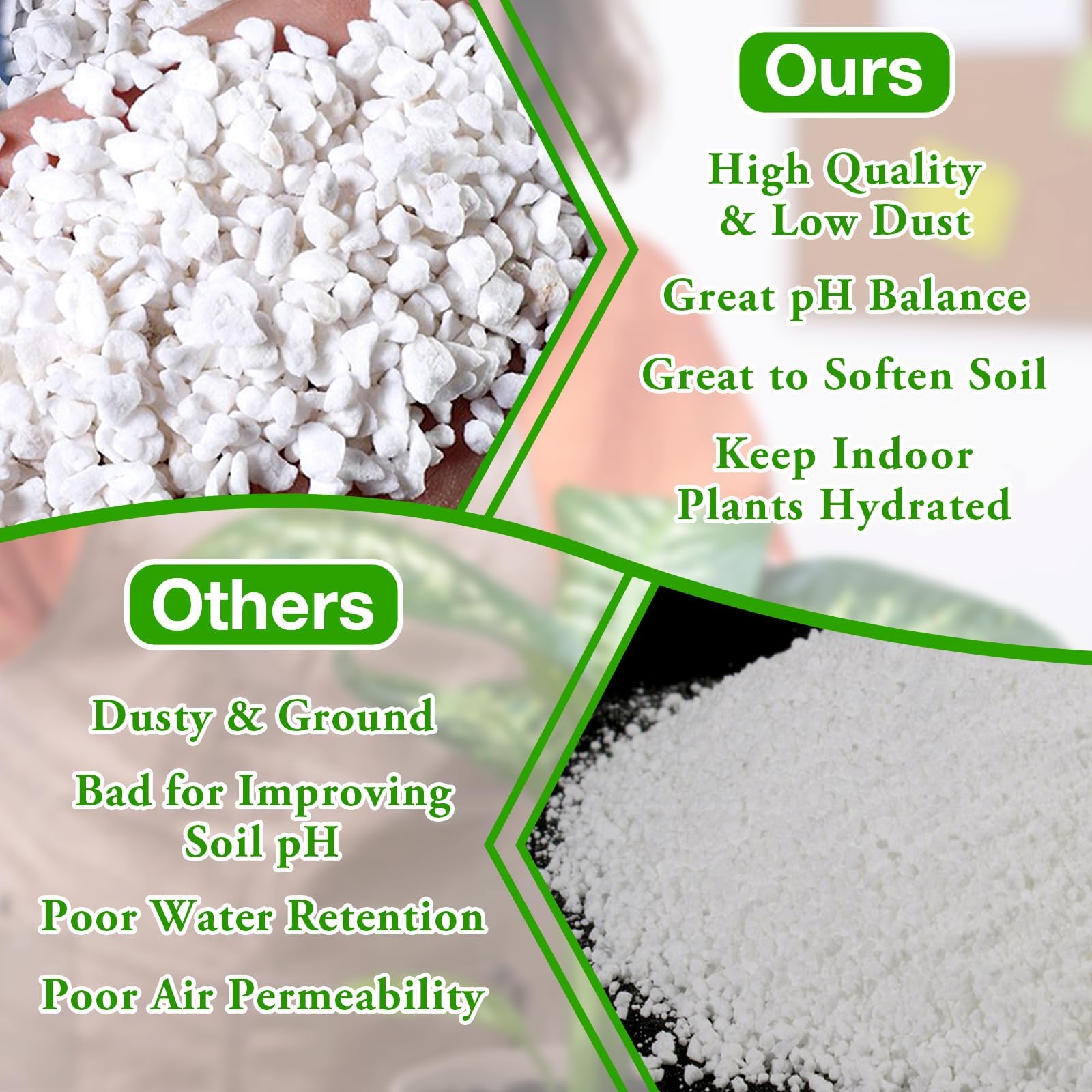 Halatool perlite comparado con una moneda para ver escala y tamaño de gránulos