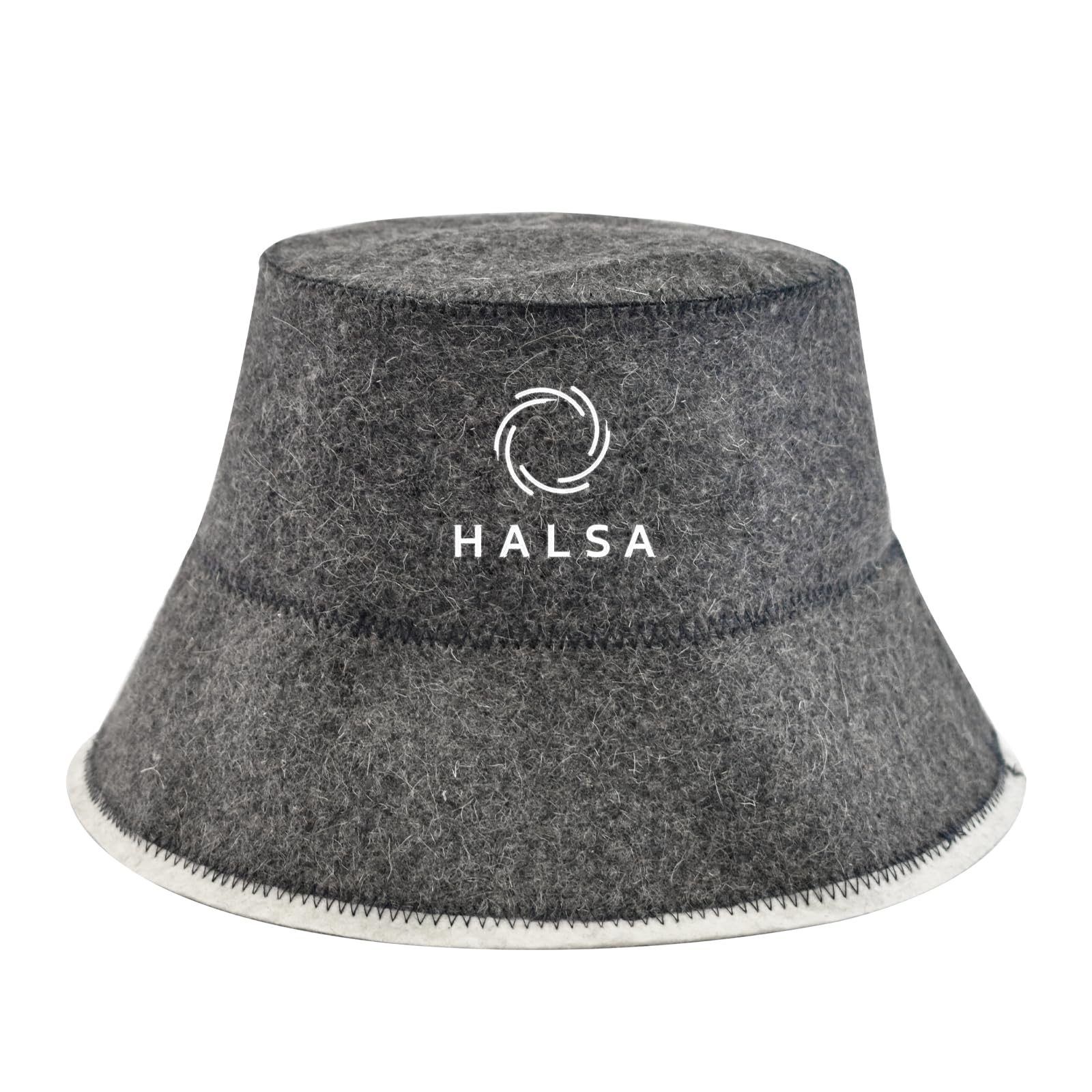 Halsa gorro sauna frontal mostrando forma y ajuste confortable