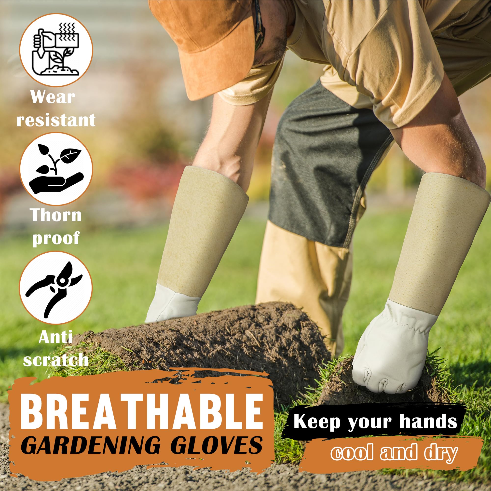 HANDLANDY comparación de talla de guantes mostrando ajuste y guía