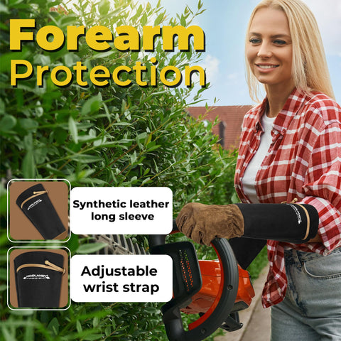 HANDLANDY guantes en uso podando rosas con seguridad y control