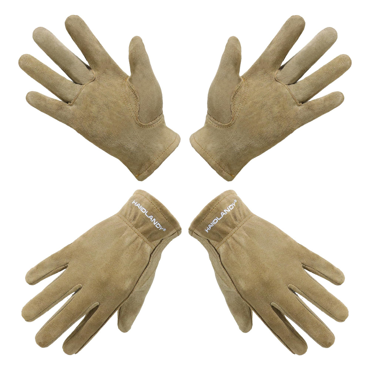 HANDLANDY guantes frontal mostrando diseño khaki y protección
