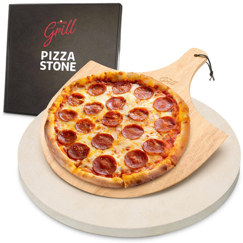 Hans Grill conjunto con pala y accesorios listos para hornear pizza casera