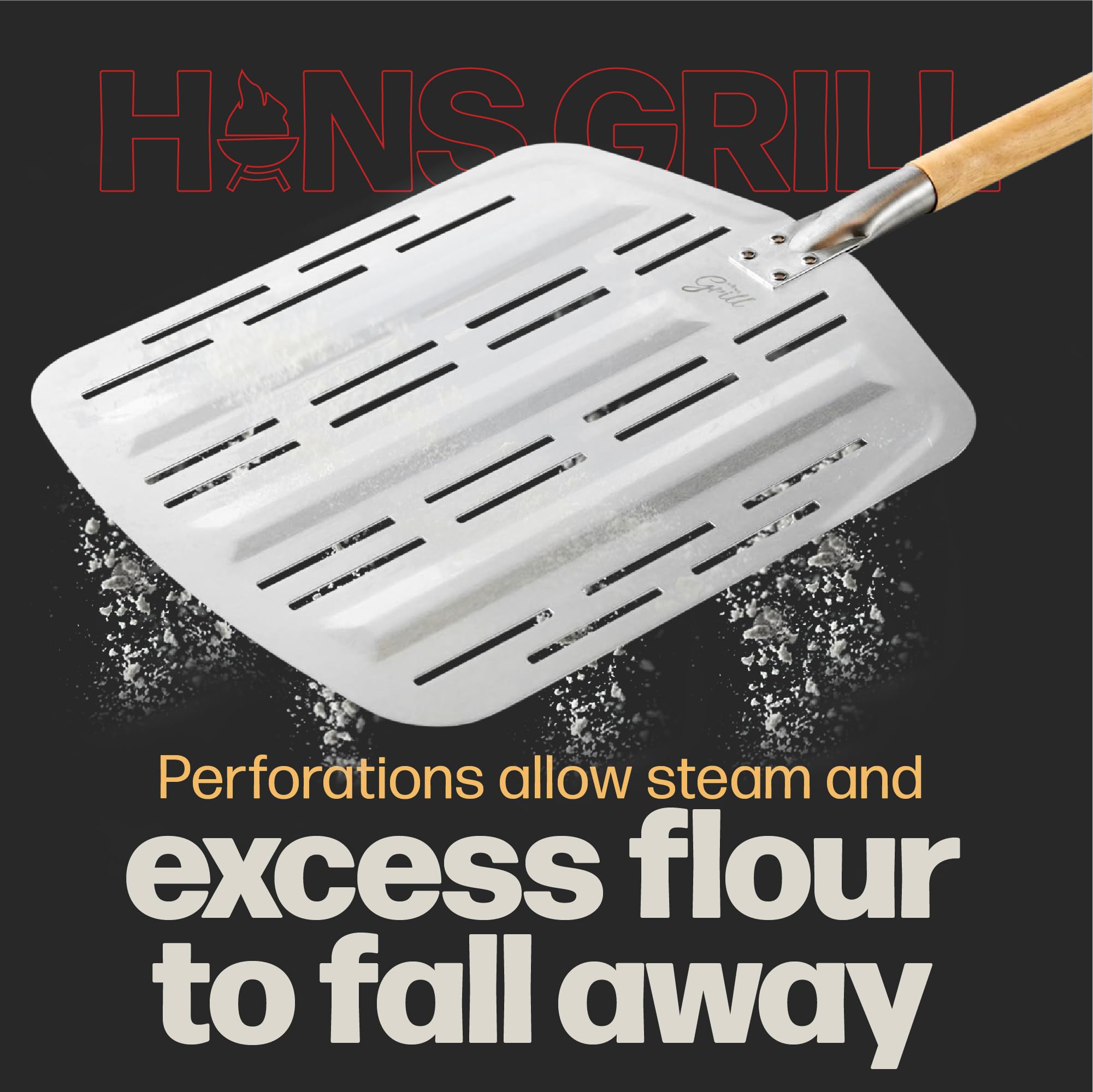 Hans Grill comparación tamaño XL ideal para pizzas grandes