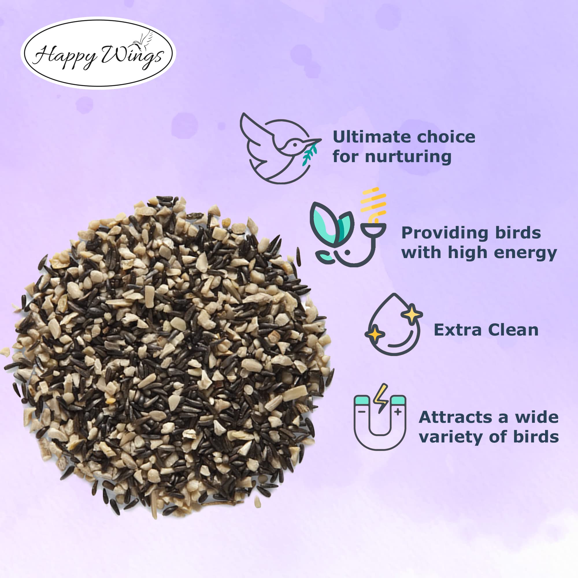Happy Wings comedero para pinzones con aves alimentándose visiblemente