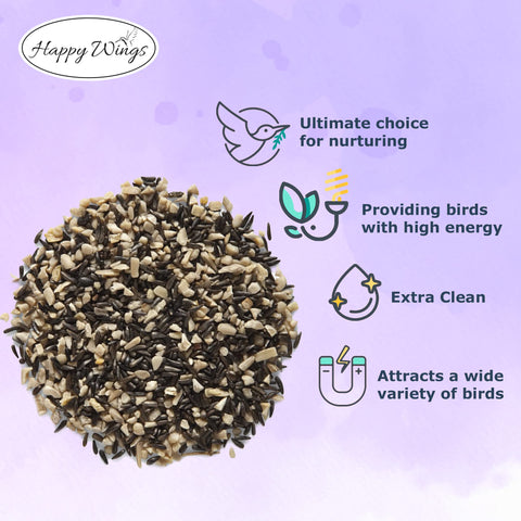Happy Wings comedero para pinzones con aves alimentándose visiblemente