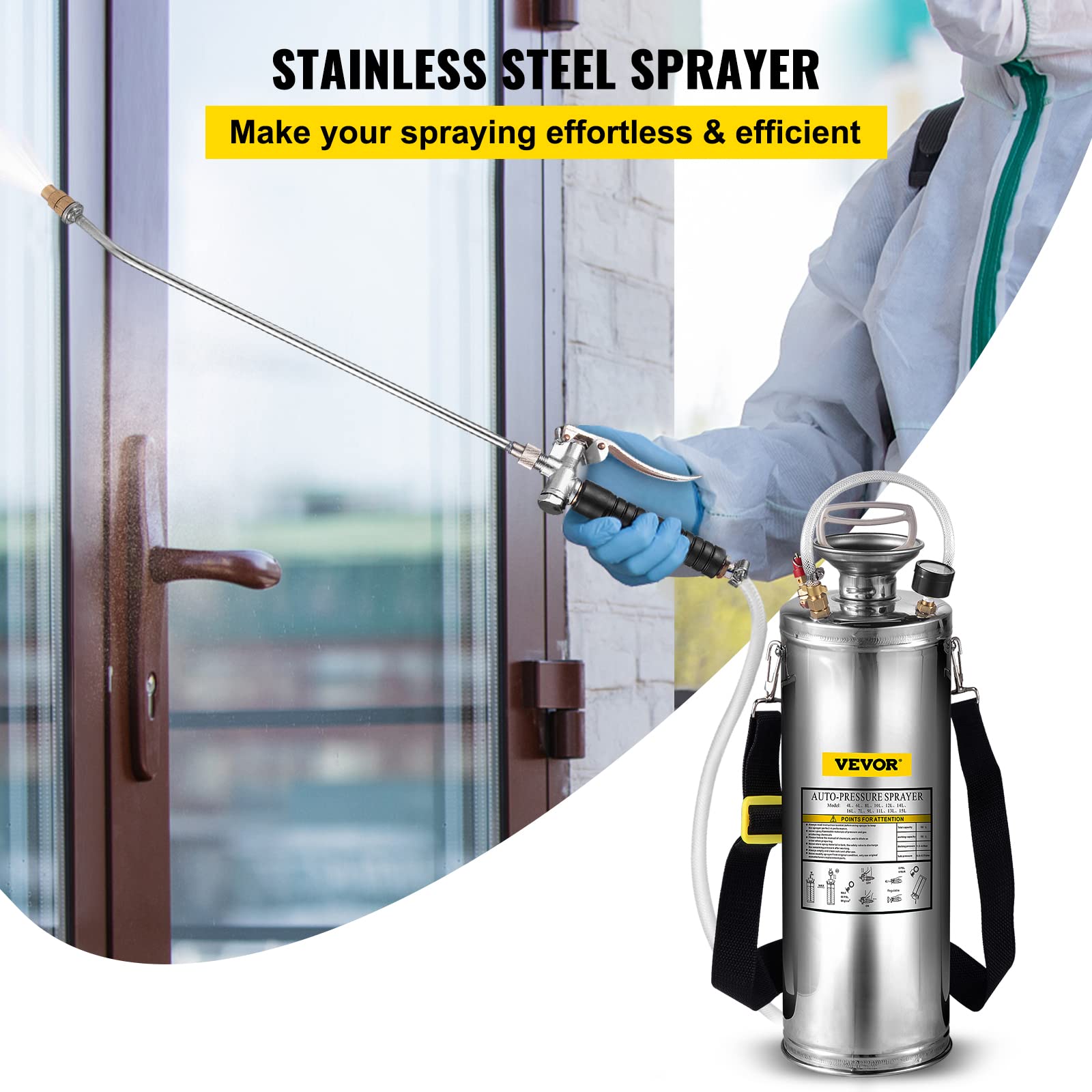 Happybuy manómetro y válvula de seguridad, control preciso de presión