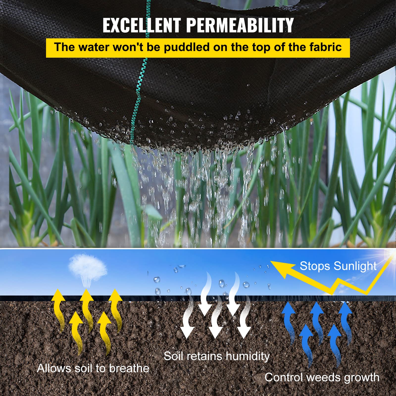 Happybuy superficie con líneas marcadas para plantación precisa