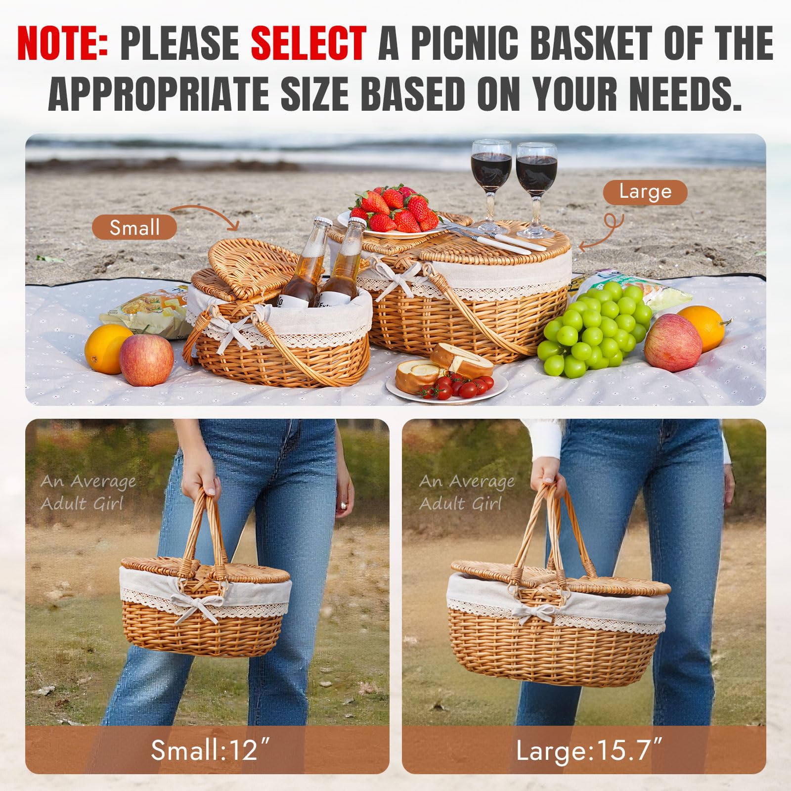 HappyPicnic detalle del tejido de mimbre resistente y natural