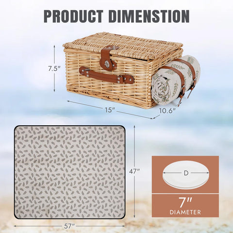 HappyPicnic detalle del mimbre artesanal resistente y elegante