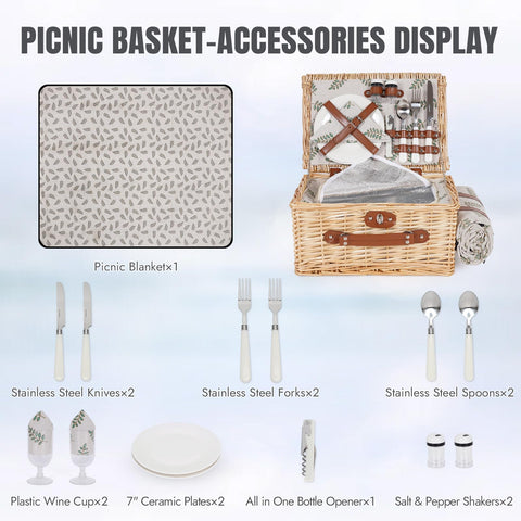 HappyPicnic juego de vajilla dispuesto mostrando platos y copas
