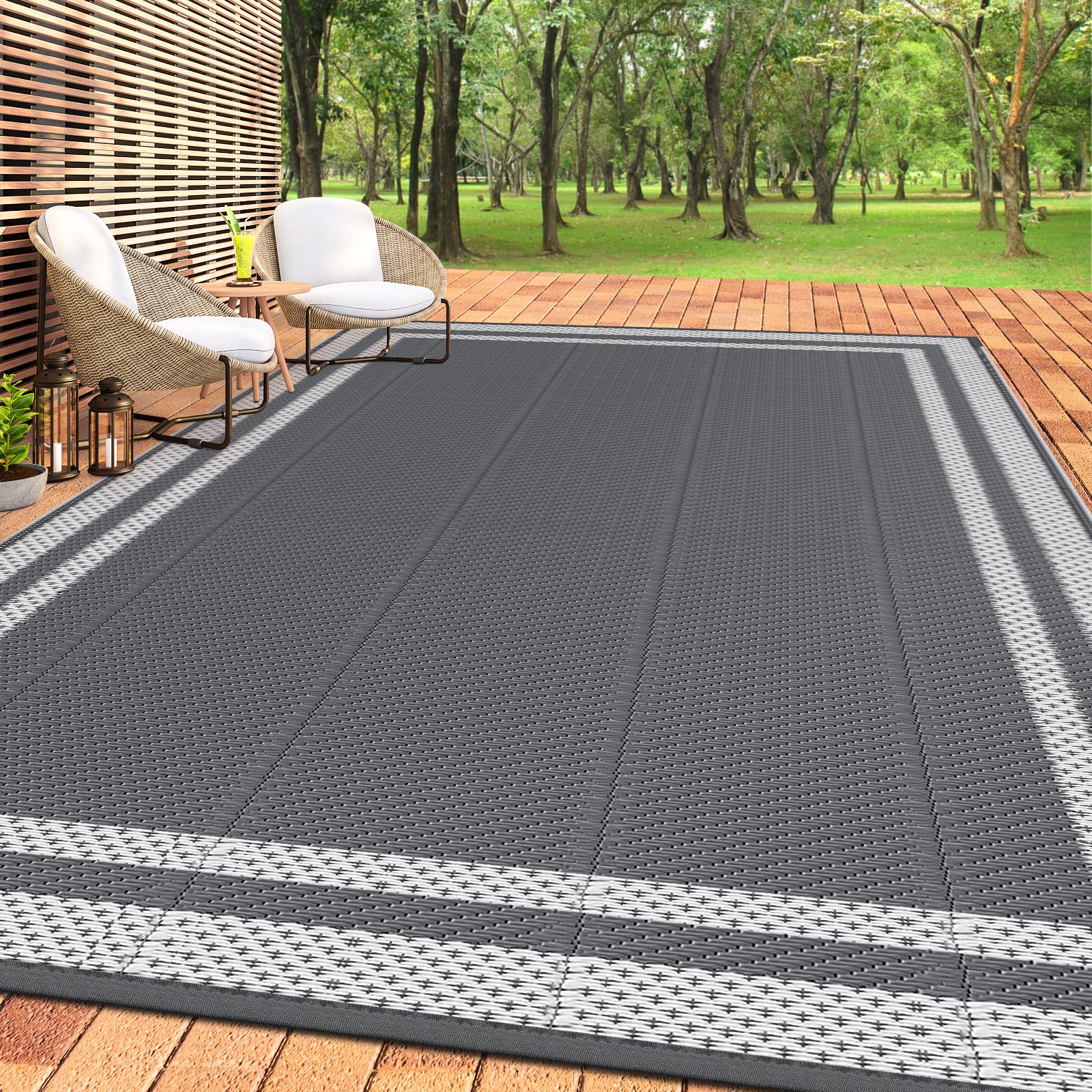 HappyTrends vista frontal de la alfombra mostrando diseño y color duradero